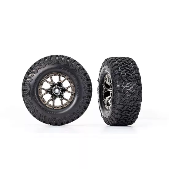 Tires & wheels, assembled, glued (Ford Raptor R black chrome wheels, BFGoodrich All-Terrain T/A KO2 tires, foam inserts) (2) (2WD front)