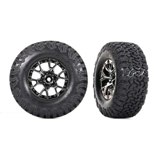 Tires & wheels, assembled, glued (Ford Raptor R black chrome wheels, BFGoodrich All-Terrain T/A KO2 tires, foam inserts) (2) (4WD front/rear, 2WD rear)