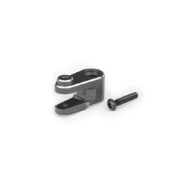 Servo horn, steering, 6061-T6 aluminum (gray-anodized)/ 3x15mm BCS (with threadlock) (1)