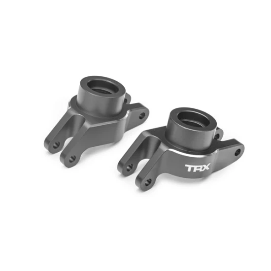 Carriers, stub axle (gray-anodized 6061-T6 aluminum) (rear) (left & right)
