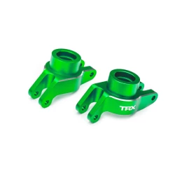 Carriers, stub axle (green-anodized 6061-T6 aluminum) (rear) (left & right)