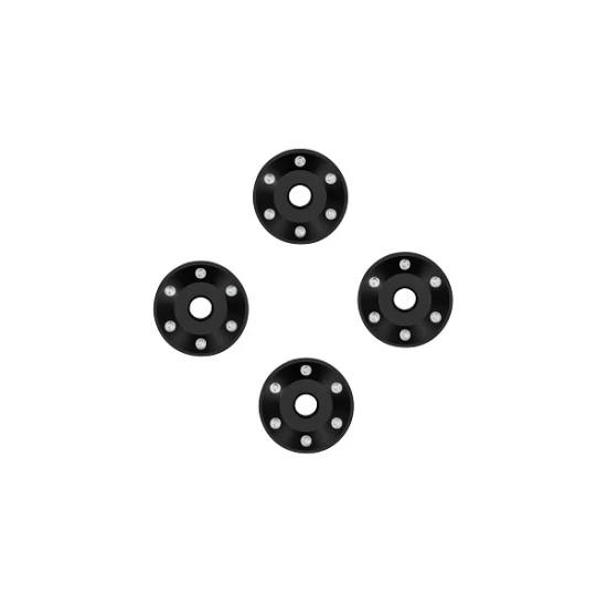 Wheel washers, machined aluminum, black (4)