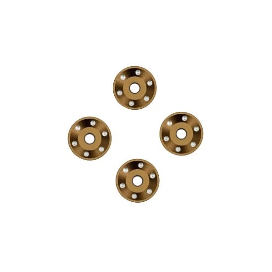 Wheel washers, machined aluminum, bronze (4)