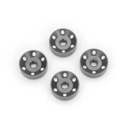 Wheel washers, machined aluminum, gray (4)