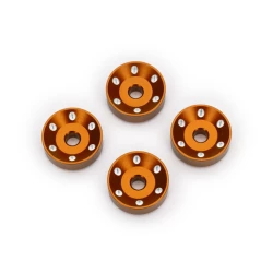 Wheel washers, machined aluminum, orange (4)