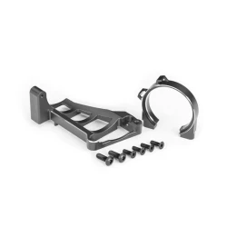 Motor mounts (front & rear) (gray-anodized 6061-T6 aluminum)/ 3x10mm CCS (with threadlock) (4)/ 4x12mm BCS (with threadlock) (2) (for use with #3461 motor)