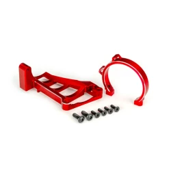 Motor mounts (front & rear) (red-anodized 6061-T6 aluminum)/ 3x10mm CCS (with threadlock) (4)/ 4x12mm BCS (with threadlock) (2) (for use with #3483 motor)