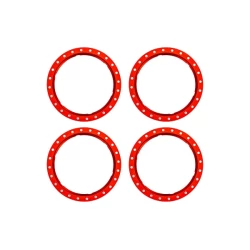 Beadlock rings, red (machined aluminum) (4)