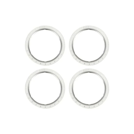 Beadlock rings, silver (machined aluminum) 4 pcs