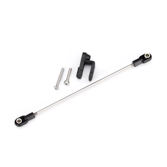 Rudder pushrod, assembled/ servo horn/ 3x22mm BCS (stainless) (1)/ 3x15mm CS (stainless) (1)