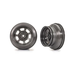 Wheels, dirt oval, graphite gray, dual profile (2.2  outer, 3.0  inner) (2) (2WD front only)