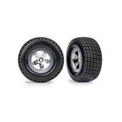 Tires & wheels, assembled, glued (SCT, satin chrome wheels, beadlock type (dual profile 2.2