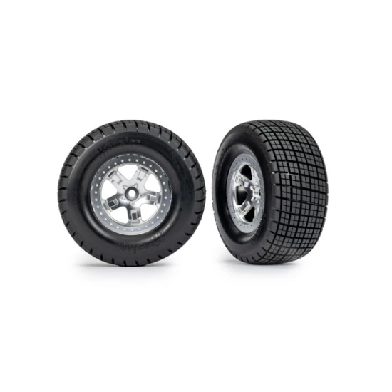 Tires & wheels, assembled, glued (SCT, satin chrome wheels, beadlock type (dual profile 2.2