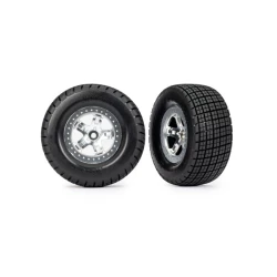 Tires & wheels, assembled, glued (SCT, satin chrome wheels, beadlock type (dual profile 2.2