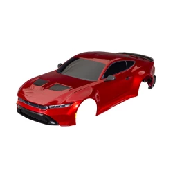 Body, Ford Mustang, complete (red) (painted, decals applied) (includes side mirrors, spoiler, grilles, vents, & clipless mounting)