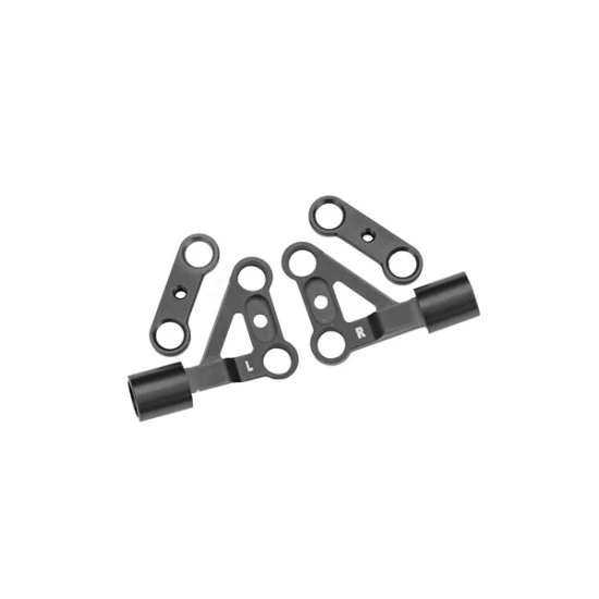 Suspension arms, upper, front, 6061-T6 aluminum (gray-anodized) (left & right)/ 2.5x5mm BCS (with threadlock) (2)