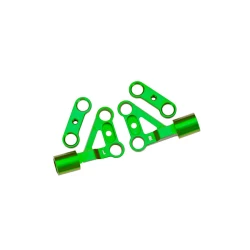 Suspension arms, upper, front, 6061-T6 aluminum (green-anodized) (left & right)/ 2.5x5mm BCS (with threadlock) (2)