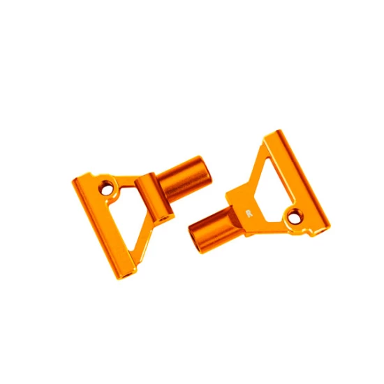 Suspension arms, lower, front, 6061-T6 aluminum (orange-anodized) (left & right)/ 2.5x5mm BCS (with threadlock) (2)