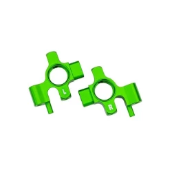 Steering blocks, 6061-T6 aluminum (green-anodized), left & right/ 3x12mm BCS (with threadlock) (4)