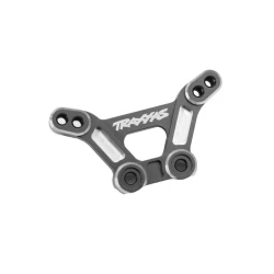 Shock tower, front, 6061-T6 aluminum (gray-anodized)/ 3x15mm BCS (with threadlock) (2)