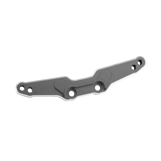 Shock tower, rear, 6061-T6 aluminum (gray-anodized)/ 3x15mm BCS (with threadlock) (2)