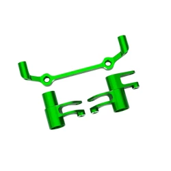 Steering bellcranks, drag link (green-anodized 6061-T6 aluminum)/ 5x8x2.5mm ball bearings (2)/ 6x10x3mm ball bearings (2)/ hardware