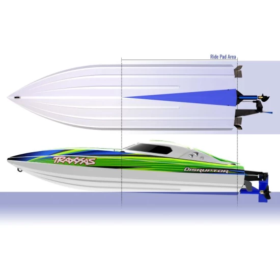 Traxxas Disruptor 4S 40+ MPH High-Performance Boat Blue