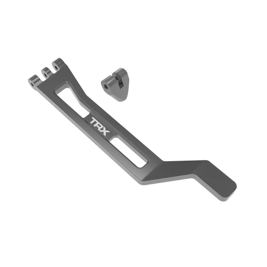 Battery hold-down, hold-down post (gray-anodized 6061-T6 aluminum)/ 3x15mm BCS (with threadlock) (1)