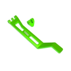 Battery hold-down, hold-down post (green-anodized 6061-T6 aluminum)/ 3x15mm BCS (with threadlock) (1)