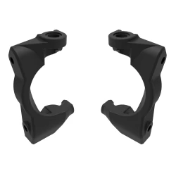 Casterblokken (c-hubs), links en rechts (zwart)