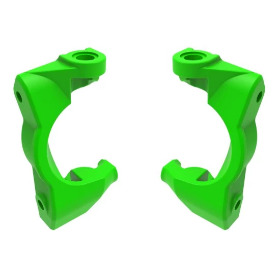 Caster blocks (c-hubs), left & right (green)