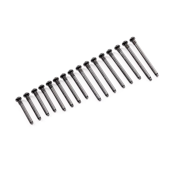 Suspension screw pin set, front or rear, 3x40mm (4), 3x32mm (4), 3x28mm (4), 3x46mm (2)