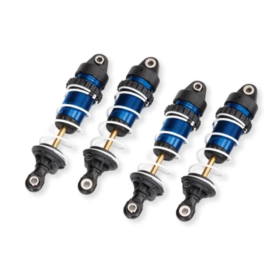 Shocks, GTR long, blue-anodized, PTFE-coated bodies with TiN shafts (assembled with springs) (4)