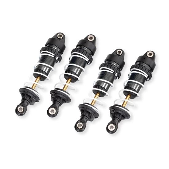 Shocks, GTR long, grey-anodized, PTFE-coated bodies with TiN shafts (assembled with springs) (4)