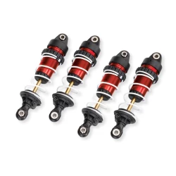 Shocks, GTR long, red-anodized, PTFE-coated bodies with TiN shafts (assembled with springs) (4)