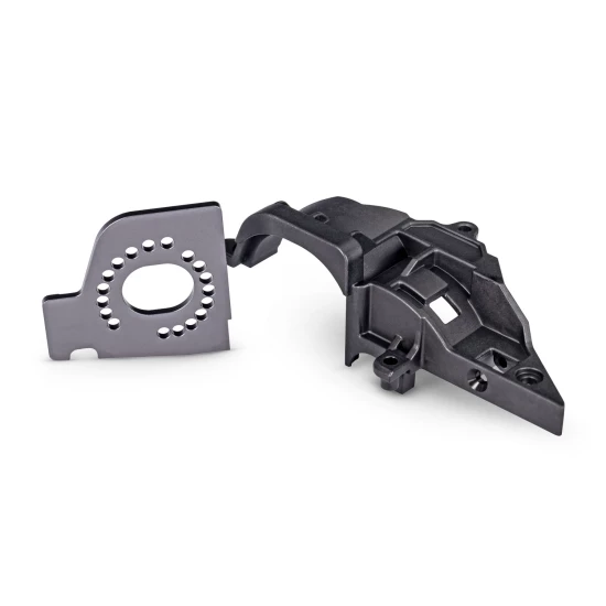 Gray Aluminum Motor Plate and Gear Cover