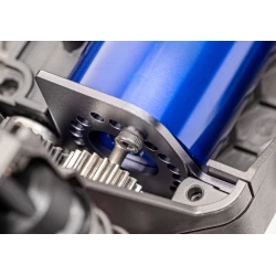 Gray Aluminum Motor Plate and Gear Cover