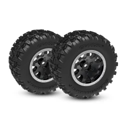 Tires & wheels, assembled (black with satin beadlock wheels, dual profile (2.1