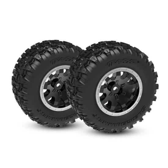 Tires & wheels, assembled (black with satin beadlock wheels, dual profile (2.1