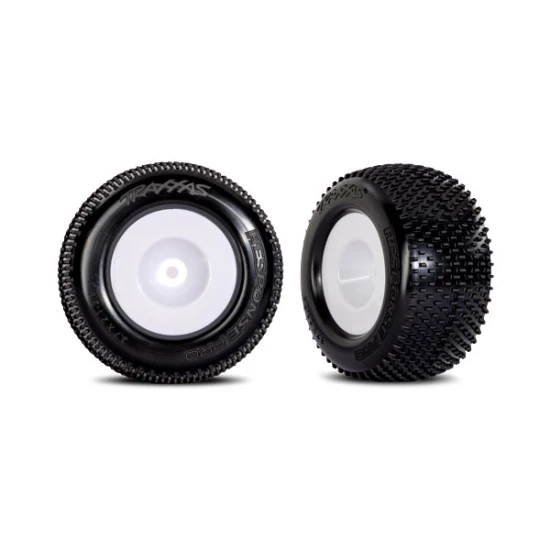 White Dished Wheels w/ Response Pro Tires (2)