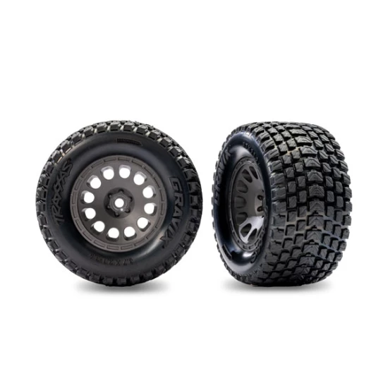 Gray Rear Mini XRT Wheels w/ Gravix Tires (2)