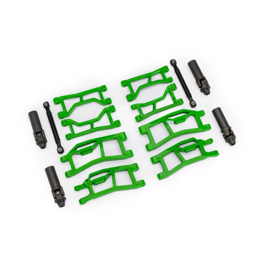 Suspension kit, Mini Maxx® WideMaxx®, Green (includes front & rear suspension arms, front toe links & outer half shafts (extended))