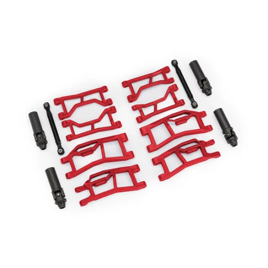 Suspension kit, Mini Maxx® WideMaxx®, Red (includes front & rear suspension arms, front toe links & outer half shafts (extended))