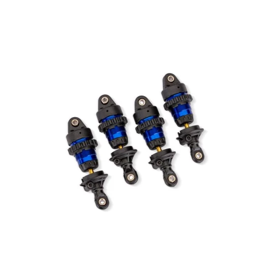Blue Aluminum Mini GTR Short Shocks (4)
