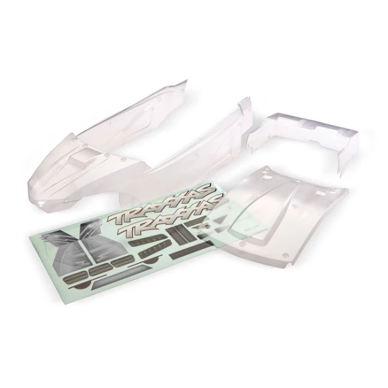 Body, Pro Scale Sand Car (clear, requires painting)/ window masks/ decal sheet (requires #10912 body cage & #10914 interior for complete assembly)