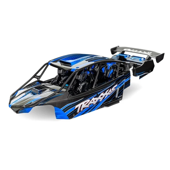 Body, Pro Scale Sand Car, blue (painted, decals applied) (assembled with front & rear body supports for clipless mounting, roll cage & interior)