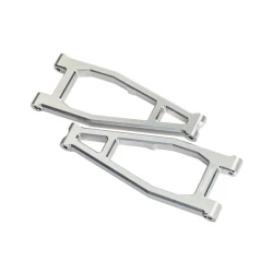 Suspension arms, upper (left & right, front) (6061-T6 aluminum, silver-anodized)/ 3x8mm BCS (with threadlock) (8)
