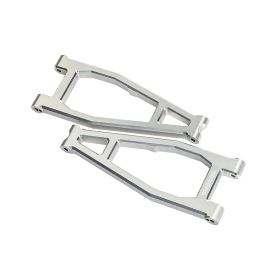 Suspension arms, upper (left & right, front) (6061-T6 aluminum, silver-anodized)/ 3x8mm BCS (with threadlock) (8)