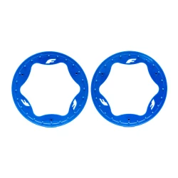 Beadlock rings, rear, blue (3.9