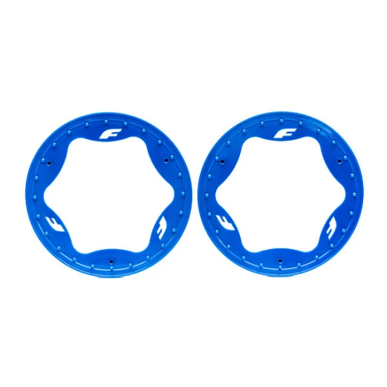 Beadlock rings, rear, blue (3.9") (2)